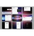 set of 9 templates for presentation slides vector image
