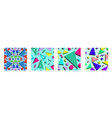 set of retro vintage 80s or 90s fashion style vector image