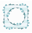 square frame with waves and paper boats vector image