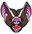 bat head vector image