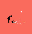 dont put all your eggs in one basket artwork vector image vector image