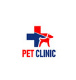 pet clinic symbol veterinary doctor or shop icon vector image