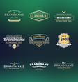 set hipster vintage labels logotypes badges vector image