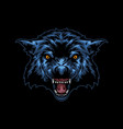 wolf roar artwork vector image
