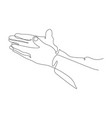 line art of hands vector image vector image