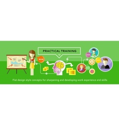 Practical Training Concept Royalty Free Vector Image