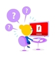 file is corrupt error alert vector image