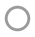 greek circle pattern border round vector image vector image