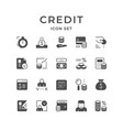 set icons of credit vector image