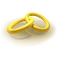 two gold rings vector image