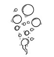 water bubble with hand drawn doodle cartoon style vector image