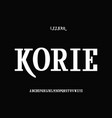 beautiful elegant display serif font design vector image