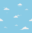 blue sky with clouds on shiny day seamless vector image vector image