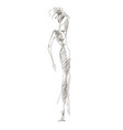 style-girl-sketch vector image