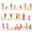 easter people icon set vector image