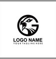 letter g logo with eagle business logo vector image