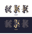 letter k latin alphabet display vector image
