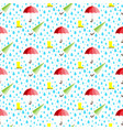 rainwater umbrella rubber boot rain seamless vector image