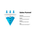 sales funnel infographic for your presentation vector image