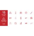 15 gun icons vector image vector image