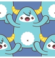 cartoon yeti seamless pattern vector image