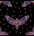 death head moth jewelry seamless pattern vector image
