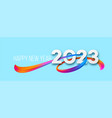 happy new year and christmas 2023 typography vector image vector image