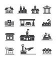 icons set of places and location vector image