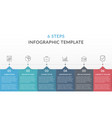 infographic template with 6 steps vector image