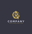 initial letter aa logo icon vector image vector image