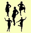 plus size woman silhouette 04 vector image