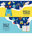 back to school banner classroom bright poster vector image vector image