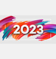 happy new year and christmas 2023 typography vector image vector image