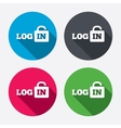 login sign icon in symbol lock vector image