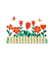 spring flowers in a small garden vector image