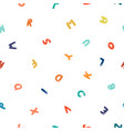 childish seamless white pattern with colorful vector image