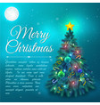 christmas tree background vector image vector image