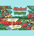 hawaii weekend set banners colorful vector image