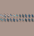isometric set businessmen front view and rear vector image vector image