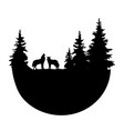 logo wolves vector image vector image