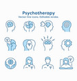 psychology icon set collection of mind brain vector image vector image