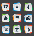 set of simple celebration vector image