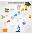 education infographics vector image vector image