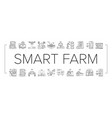 farm smart agriculture farmer icons set vector image
