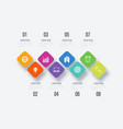 infographics 8 options vector image