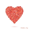 valentines day vintage red heart with circles vector image vector image