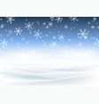 christmas snowy landscape vector image