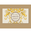 floral vizit card copy vector image vector image