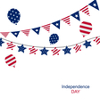 bunting pennants for independence day usa vector image