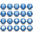 buttons blue vector image